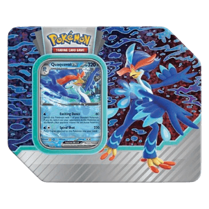 Escarlata y Púrpura — Lata · Paldea Partners Tins: Quaquaval ex (US Version)