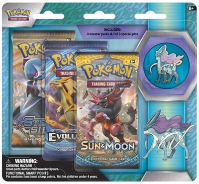 Soleil et Lune — Tripack Suicune Pin