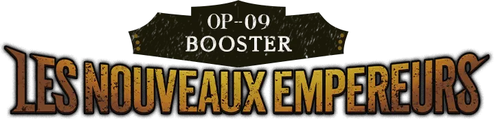 Logo of the One Piece Card Game OP-09 booster Emperors in the New World, French edition
