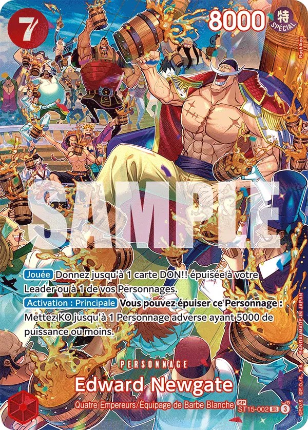 Edward Newgate carte SP ST15-002 du set One Piece Sang Royal en français